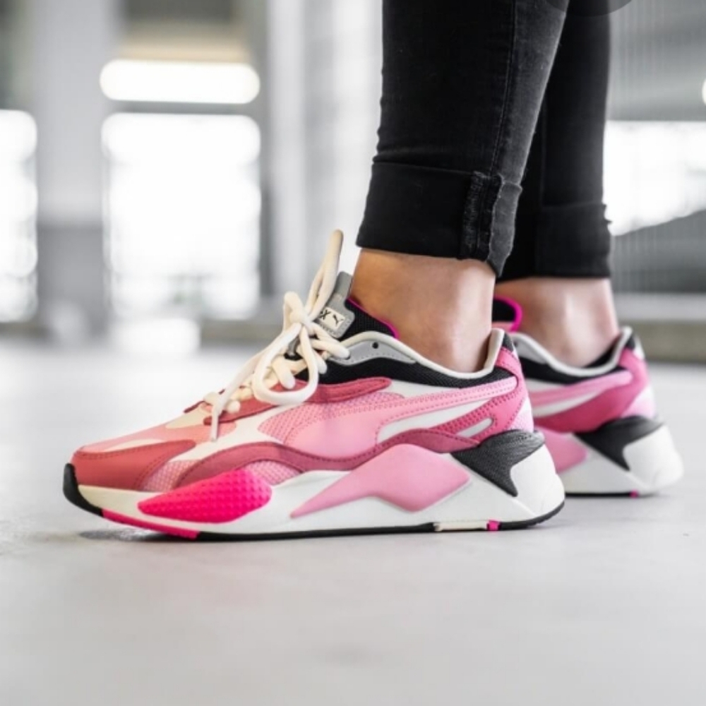 RS-X3 Puzzle Sneaker in Rapture Rose/Peony/Whisper - Picture 1 of 6
